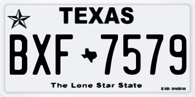 TX license plate BXF7579