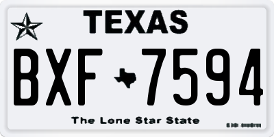 TX license plate BXF7594