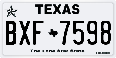 TX license plate BXF7598