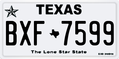 TX license plate BXF7599