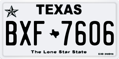 TX license plate BXF7606