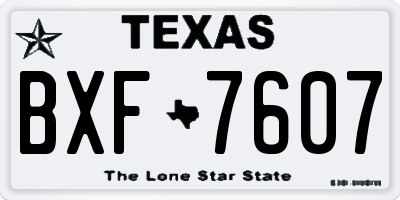 TX license plate BXF7607