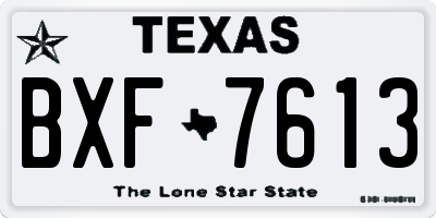 TX license plate BXF7613