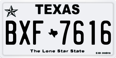TX license plate BXF7616