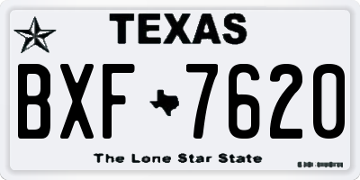 TX license plate BXF7620