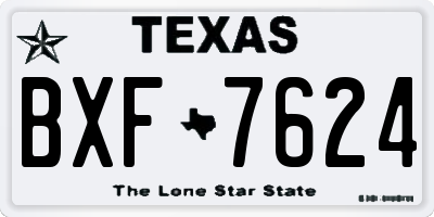 TX license plate BXF7624