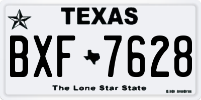 TX license plate BXF7628