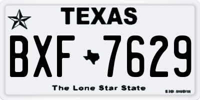 TX license plate BXF7629