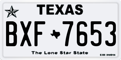 TX license plate BXF7653