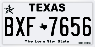 TX license plate BXF7656