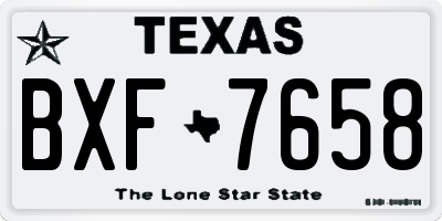 TX license plate BXF7658