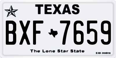TX license plate BXF7659