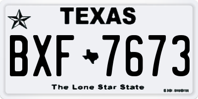 TX license plate BXF7673
