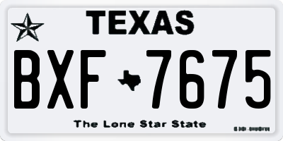 TX license plate BXF7675