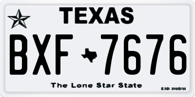 TX license plate BXF7676