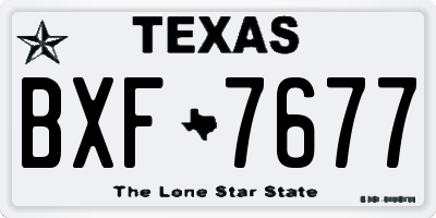 TX license plate BXF7677