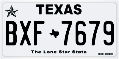 TX license plate BXF7679