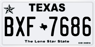 TX license plate BXF7686