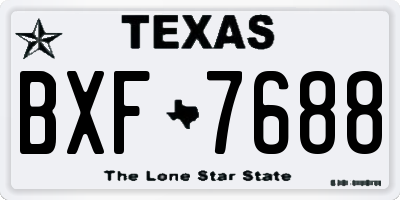 TX license plate BXF7688