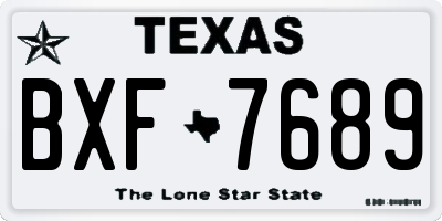 TX license plate BXF7689