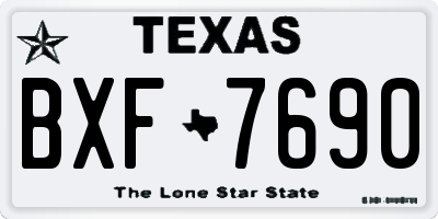 TX license plate BXF7690