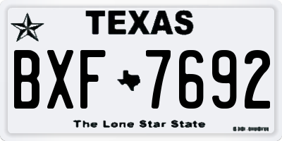 TX license plate BXF7692