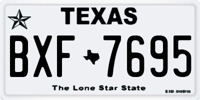 TX license plate BXF7695