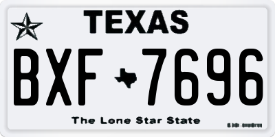 TX license plate BXF7696