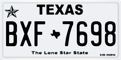 TX license plate BXF7698