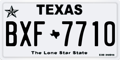 TX license plate BXF7710