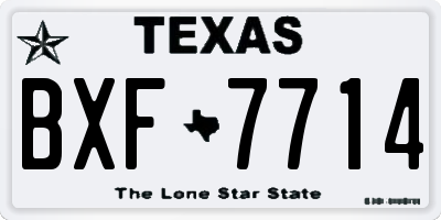 TX license plate BXF7714