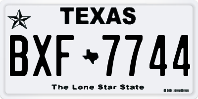 TX license plate BXF7744