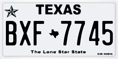 TX license plate BXF7745