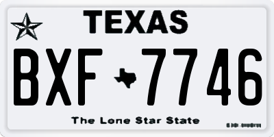 TX license plate BXF7746