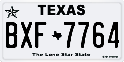 TX license plate BXF7764