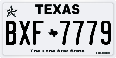 TX license plate BXF7779