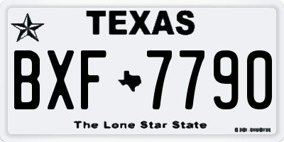 TX license plate BXF7790
