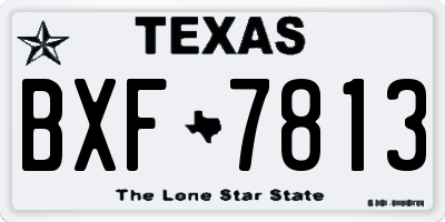 TX license plate BXF7813