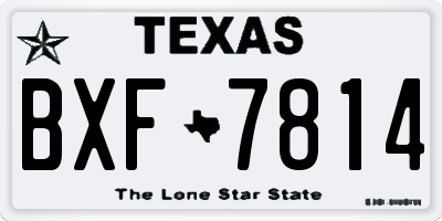 TX license plate BXF7814