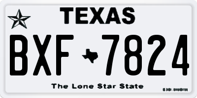 TX license plate BXF7824