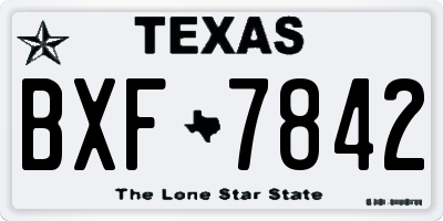 TX license plate BXF7842