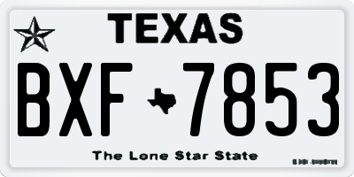 TX license plate BXF7853