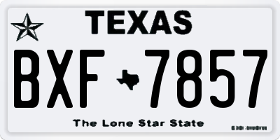 TX license plate BXF7857