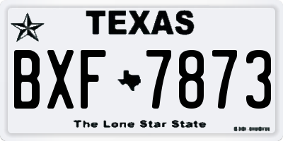 TX license plate BXF7873