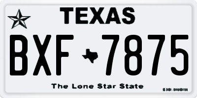 TX license plate BXF7875