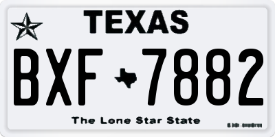 TX license plate BXF7882