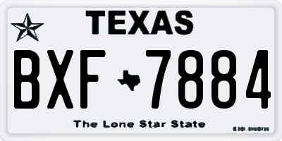 TX license plate BXF7884