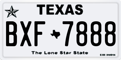 TX license plate BXF7888