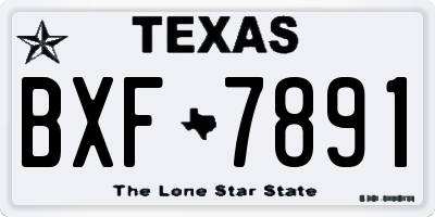 TX license plate BXF7891