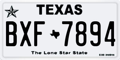 TX license plate BXF7894
